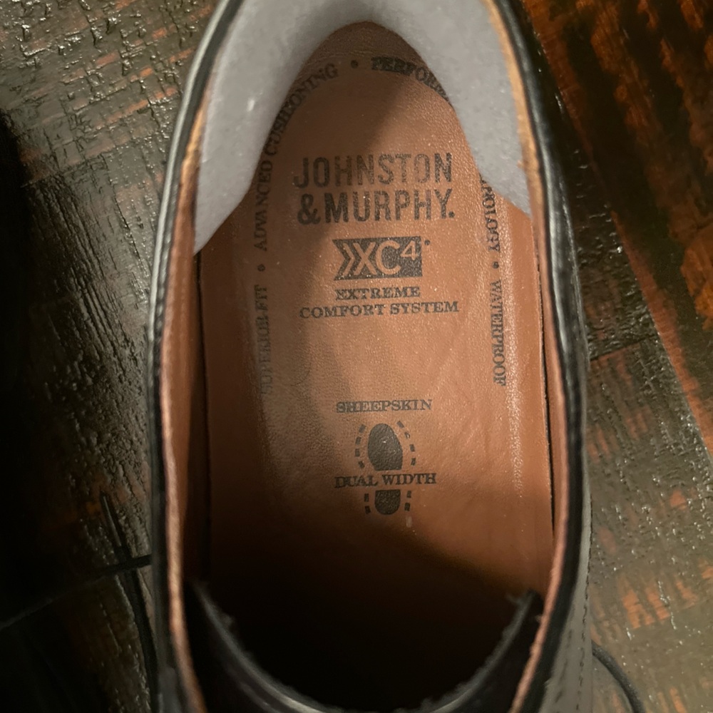Johnston & Murphy Maddox Cap Toe Black Oxford XC4 Dress Shoes Size 11 X W EUC - Picture 11 of 11